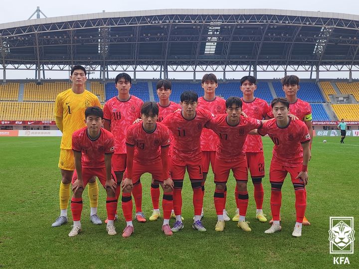 한국 U-22 대표팀, 판다컵 1차전에서 우즈벡에 2-0 완승